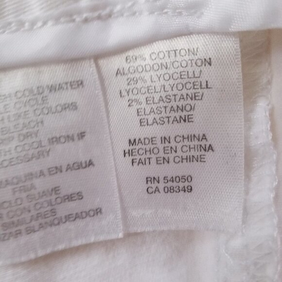 WOMEN'S ANNE KLEIN ANKLE LENGTH HIGH RISE WHITE PANTS.  SIZE 8 - Picture 8 of 8